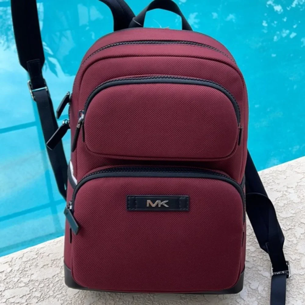 Michael Kors Kent Sport Utility Backpack Merlot - Picture 1 of 16